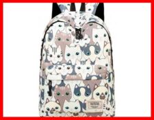 mochila con estampado de gato